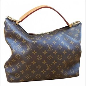 Louis Vuitton Monogram Sully Canvas Hobo Bag